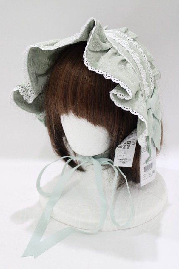 画像1: axes femme kawaii / メアリーハーフボンネット  ミント H-25-04-28-077-AX-AC-NS-ZH (1)