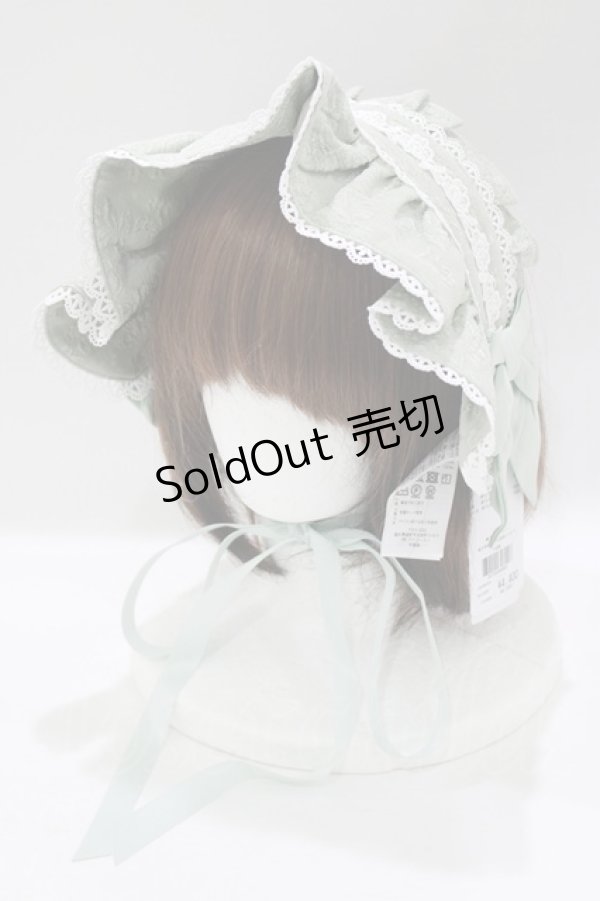 画像1: axes femme kawaii / メアリーハーフボンネット  ミント H-25-04-28-077-AX-AC-NS-ZH (1)
