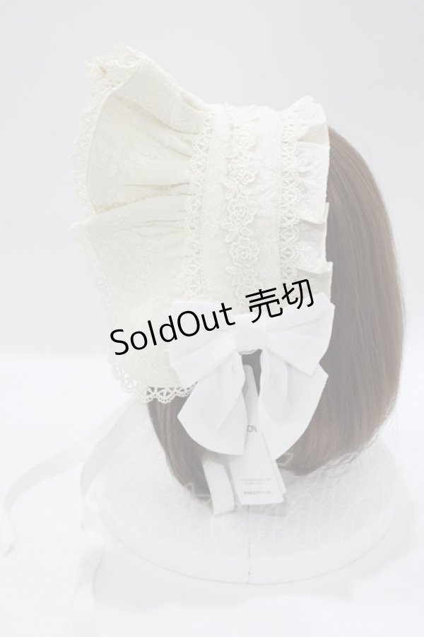 画像2: axes femme kawaii / メアリーハーフボンネット  アイボリ‐ H-25-04-28-078-AX-AC-NS-ZH (2)