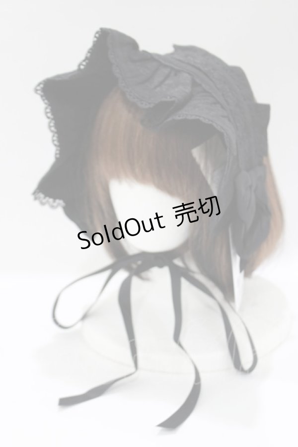 画像1: axes femme kawaii / メアリーハーフボンネット  ブラック H-25-04-28-079-AX-AC-NS-ZH (1)