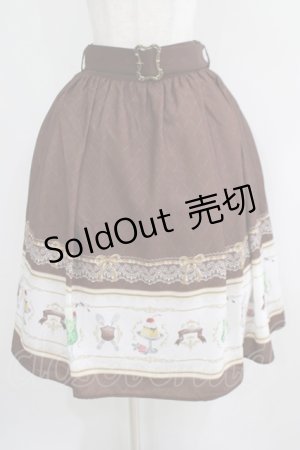 画像: axes femme kawaii / レトロ喫茶ベルト付スカート M ブラウン H-25-04-28-017-AX-SK-NS-ZH
