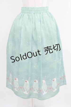 画像: axes femme / クリームソーダ柄スカート M グリーン H-25-04-28-019-AX-SK-NS-ZH