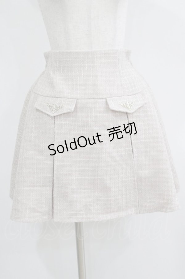 画像1: axes femme POETIQUE / フラップデザインツィードスカート M ピンク H-25-04-28-026-AX-SK-NS-ZH (1)