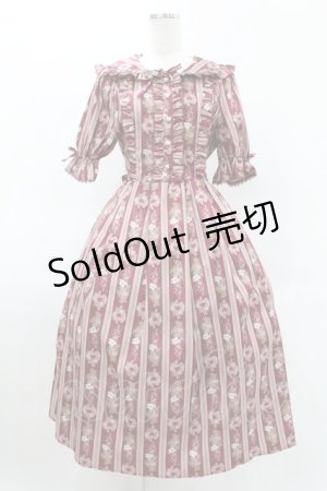 画像: axes femme kawaii / RosyBear柄ワンピース M ワイン H-25-04-29-043-AX-OP-NS-ZH