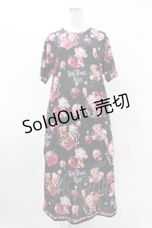 画像: Royal Princess Alice / Skull Psycho Strawberry Spinコラボ カットソーワンピース Free ブラック H-25-04-29-049-LO-OP-NS-ZH