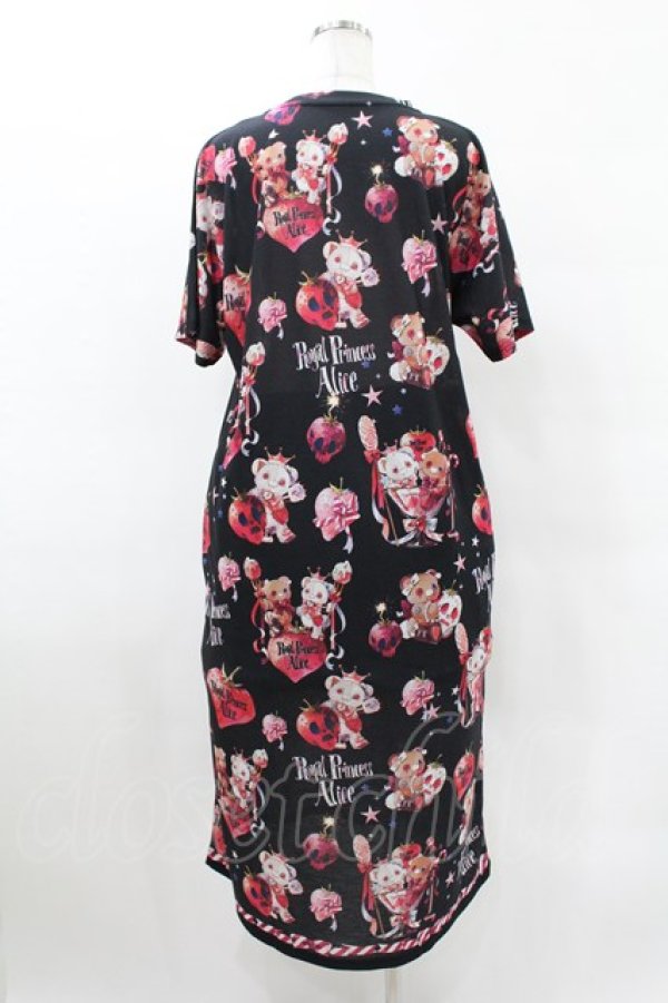 画像2: Royal Princess Alice / Skull Psycho Strawberry Spinコラボ カットソーワンピース Free ブラック H-25-04-29-049-LO-OP-NS-ZH (2)