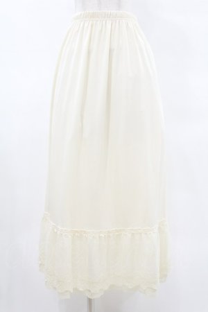画像: axes femme / 薔薇レースロングペチスカート M アイボリー H-25-04-29-051-AX-SK-NS-ZH