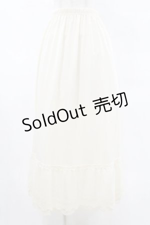 画像: axes femme / 薔薇レースロングペチスカート M アイボリー H-25-04-29-051-AX-SK-NS-ZH