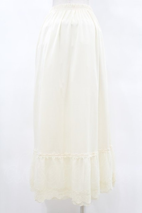 画像2: axes femme / 薔薇レースロングペチスカート M アイボリー H-25-04-29-051-AX-SK-NS-ZH (2)