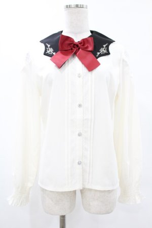 画像: axes femme POETIQUE / リボン付きコウモリカラーブラウス M アイボリー H-25-04-29-057-AX-BL-NS-ZH