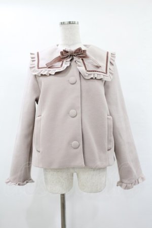 画像: m petit by misako / セーラー襟ショートコート L ピンク H-25-04-29-058-LO-CO-NS-ZH