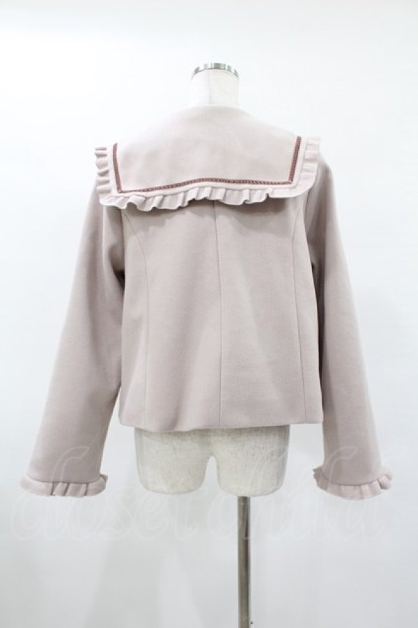 画像2: m petit by misako / セーラー襟ショートコート L ピンク H-25-04-29-058-LO-CO-NS-ZH (2)