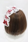 画像2: To Alice / ヴィンテージドール　ヘッドドレス  オフ/レッド H-25-04-29-011-LO-AC-NS-ZH (2)