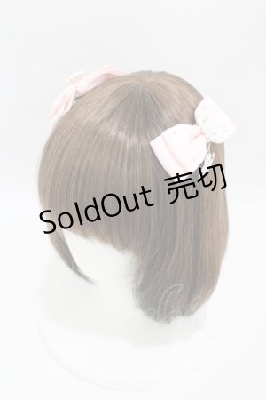 画像: Lovely Tency / 眞白ありすコラボ/ビジューリボンクリップ  ピンク H-25-04-29-005-0-AC-NS-ZH