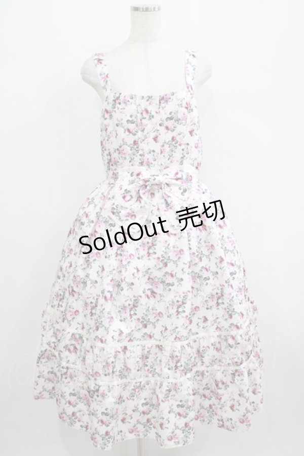 画像1: axes femme / ビッグリボン×ローズジャンパースカート【mobility限定商品】 Free ピンク H-25-05-01-004-AX-OP-NS-ZH (1)