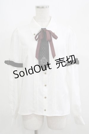 画像: Amavel / Classic School シャツブラウス Free オフ/ブラック H-25-05-01-037-CA-BL-NS-ZH