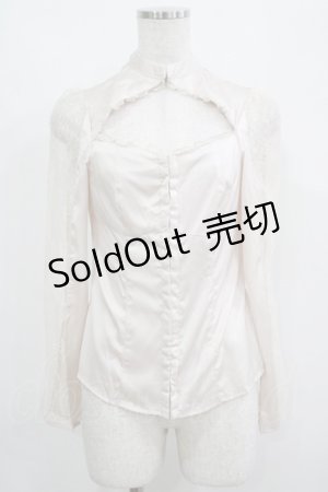 画像: Melt the lady / レース切替ブラウス Free アイボリー H-25-05-01-040-PU-BL-NS-ZH