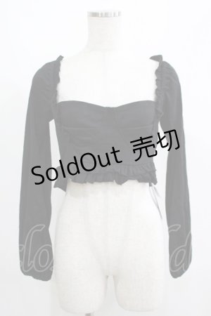 画像: Melt the lady / クロップドトップス Free ブラック H-25-05-01-055-PU-TO-NS-ZH
