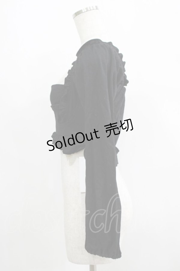 画像2: Melt the lady / クロップドトップス Free ブラック H-25-05-01-055-PU-TO-NS-ZH (2)