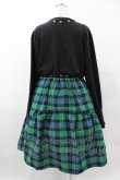 画像2: NieR Clothing / チェック切替ワンピース F 黒×緑 H-25-05-01-1039-PU-OP-KB-ZH (2)