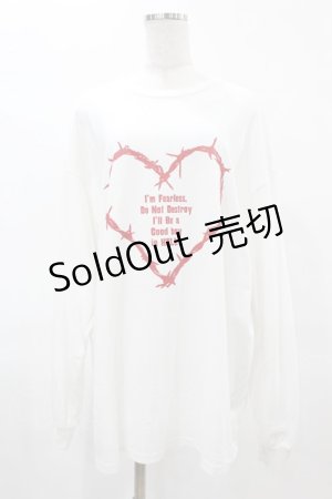 画像: MILKBOY / DESTROY MY HEART L.S. TEE L ホワイト H-25-05-01-1045-MB-TO-KB-ZH