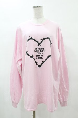画像: MILKBOY / DESTROY MY HEART L.S. TEE L ライトピンク H-25-05-01-1046-MB-TO-KB-ZH