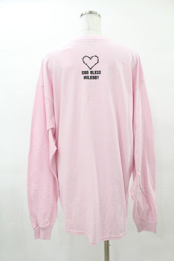 画像2: MILKBOY / DESTROY MY HEART L.S. TEE L ライトピンク H-25-05-01-1046-MB-TO-KB-ZH (2)