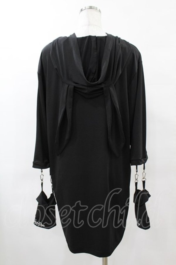画像2: NieR Clothing / うさ耳ロゴパーカー F 黒 H-25-05-01-1056-PU-TO-KB-ZH (2)