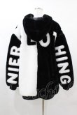 画像2: NieR Clothing / 超ふわもこ2WAY OFF-SHOULDER TWO-TONE OUTER F 黒×白 H-25-05-01-1060-PU-CO-KB-ZH (2)