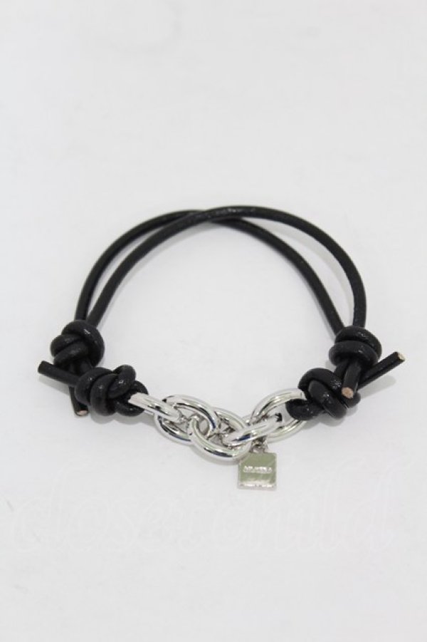 画像1: MILKBOY / LEATHER＆CHAINブレス  ブラック×シルバー H-25-05-01-1013-MB-AC-KB-ZH (1)