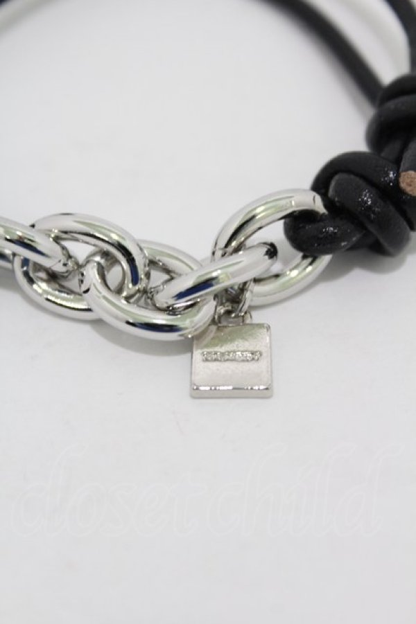 画像2: MILKBOY / LEATHER＆CHAINブレス  ブラック×シルバー H-25-05-01-1013-MB-AC-KB-ZH (2)