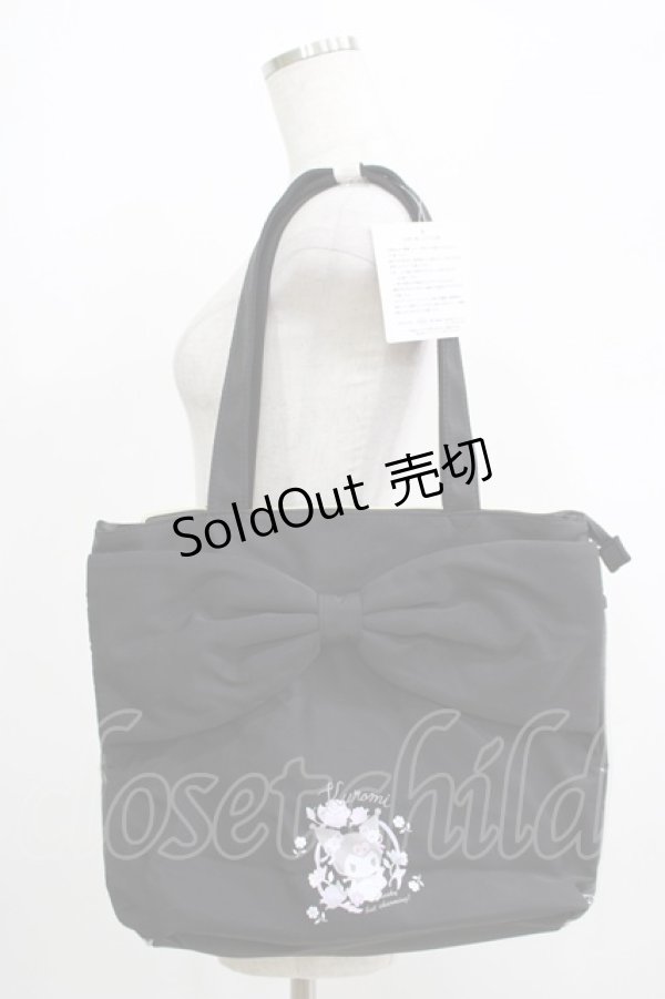 画像1: m petit by misako / サンリオキャラクターズコラボ クロミ リボントート  ブラック H-25-05-01-062-LO-BG-NS-ZH (1)