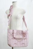画像1: m petit by misako / NINA'Sコラボベロアリボン2wayバッグ  ピンク H-25-05-01-069-LO-BG-NS-ZH (1)