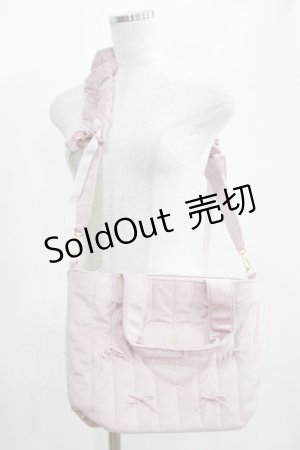 画像: m petit by misako / NINA'Sコラボベロアリボン2wayバッグ  ピンク H-25-05-01-069-LO-BG-NS-ZH