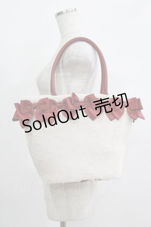 画像: m petit by misako / NINA'Sコラボ リボンファーバッグ  レッド H-25-05-01-071-LO-BG-NS-ZH