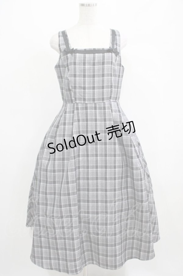 画像1: m petit by misako / AMCHKスクエアネックジャンパースカート L ブラック H-25-05-01-009-LO-OP-NS-ZH (1)