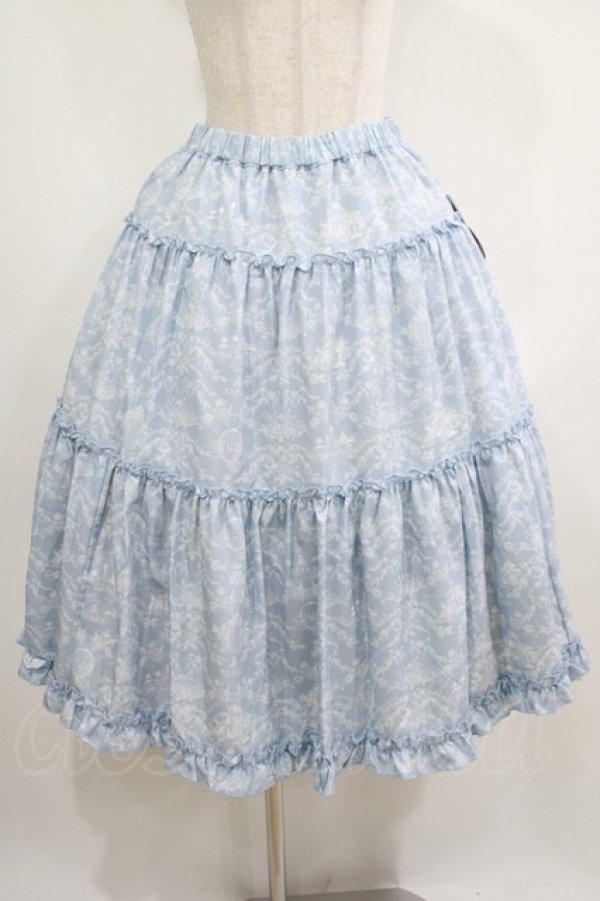 画像1: m petit by misako / NINA'S RVパニエスカート L サックス/アイボリー リバーシブル H-25-05-01-018-LO-SK-NS-ZH (1)
