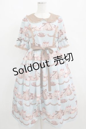 画像: axes femme kawaii / お菓子の家柄ワンピース M サックス H-25-05-01-003-AX-OP-NS-ZH