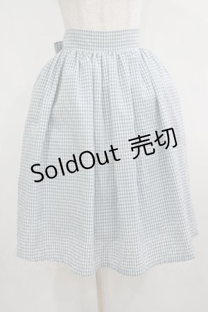 画像: Fi.n.t / ギンガムチェックギャザースカート Free L/BLUE×WH H-25-05-01-023-CA-SK-NS-ZH