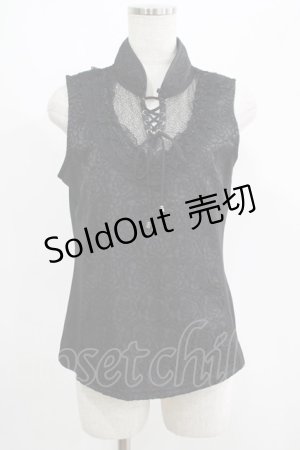 画像: Qutie Frash / チャイナトップス  黒 H-25-05-02-029-QU-TO-KB-ZH