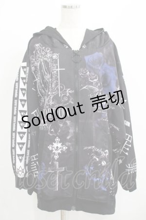 画像: SEX POT ReVeNGe / プリント切替パーカー L 黒 H-25-05-02-039-SP-TO-KB-ZH