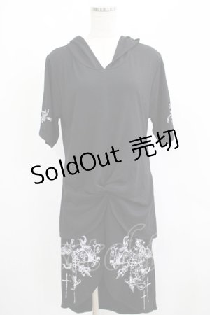 画像: SEX POT ReVeNGe / フロントタックプルパーカー  黒 H-25-08-26-001-SP-TO-KB-ZT492