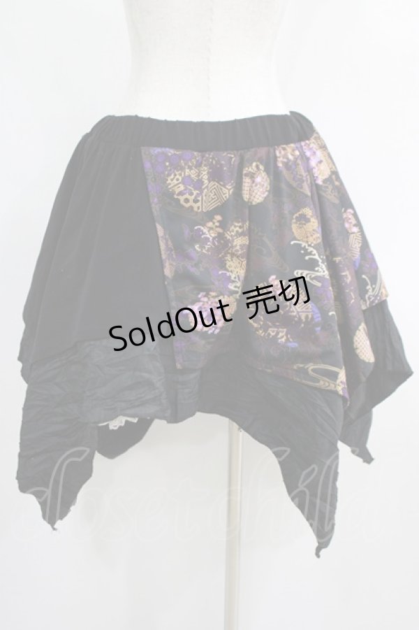 画像3: Qutie Frash / 切替イレギュラースカート  黒 H-25-05-02-002-QU-SK-KB-ZH (3)