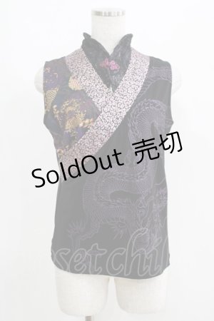 画像: Qutie Frash / 着物衿インナータンク  黒 H-25-05-02-050-QU-TO-KB-ZH