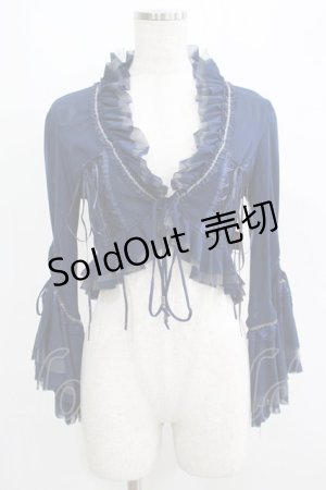 画像: Ozz Croce / メッシュショートボレロ  紺 H-25-05-02-056-OO-JA-KB-ZH