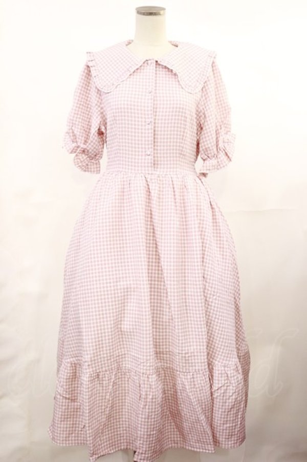 画像1: m petit by misako / AM*ギンガムCHKワンピース L ピンク H-25-05-02-1007-LO-OP-NS-ZH (1)