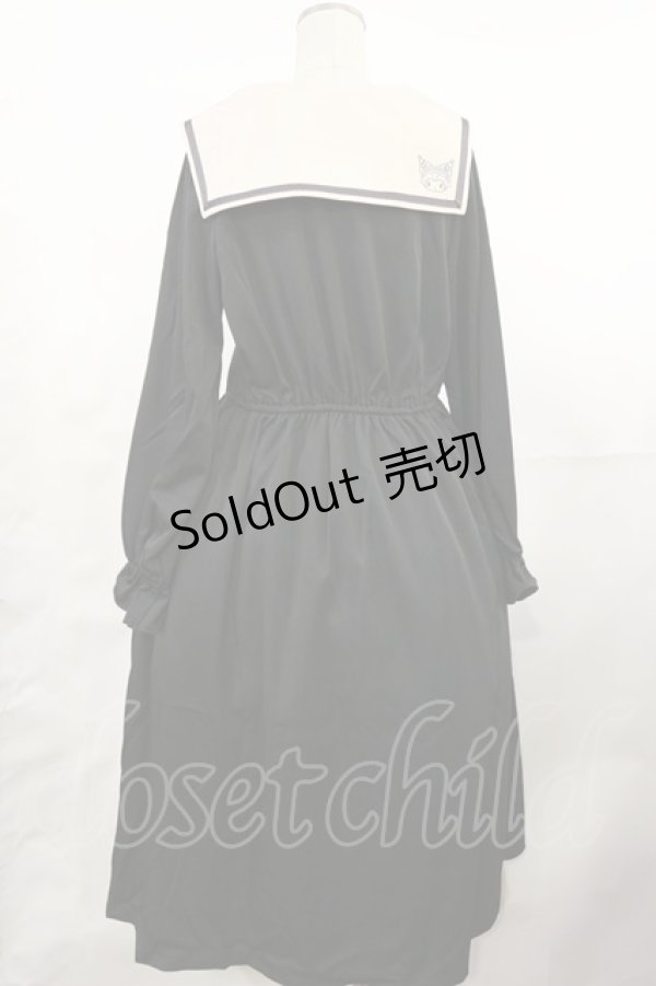 画像2: m petit by misako / サンリオキャラクターズコラボ クロミセーラーワンピース L ブラック H-25-05-02-1009-LO-OP-NS-ZH (2)