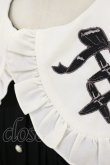 画像3: DearMyLove / レースアップリボン刺繍フリルワンピース M 膝下/ブラック H-25-05-02-1011-EL-OP-NS-ZH (3)