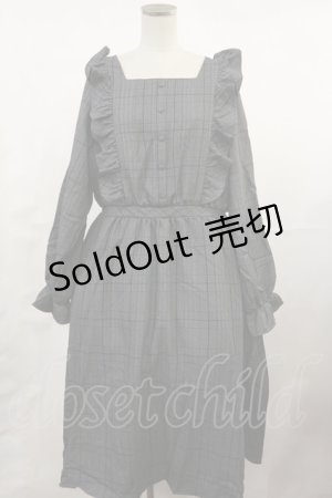 画像: m petit by misako / チェック長袖ワンピース LL グレー H-25-05-02-1013-LO-OP-NS-ZH