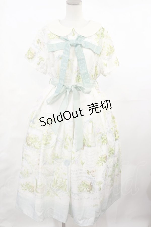画像1: Spring Flower Language（海外ロリータブランド） / ベルト付きワンピース 2XL オフ H-25-05-02-1002-LO-OP-NS-ZH (1)
